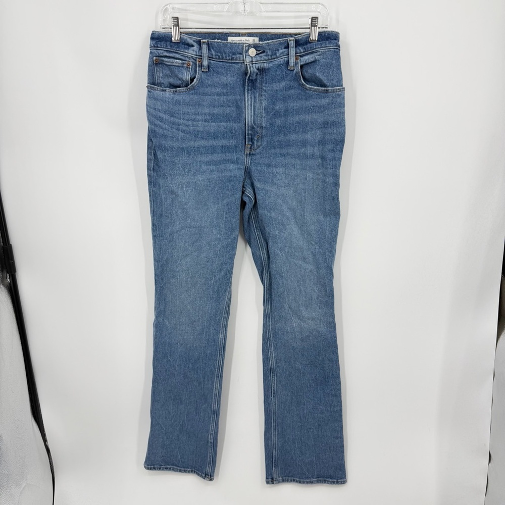 Abercrombie & Fitch The '70s Vintage Flare Ultra High Rise Distressed Jean 30/10